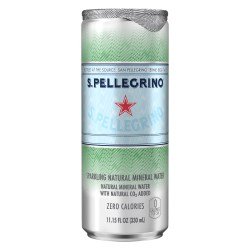 S.Pellegrino Sparkling Mineral Water 3x8 330ml Can (without foil lid) FR